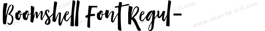Boomshell Font Regul字体转换
